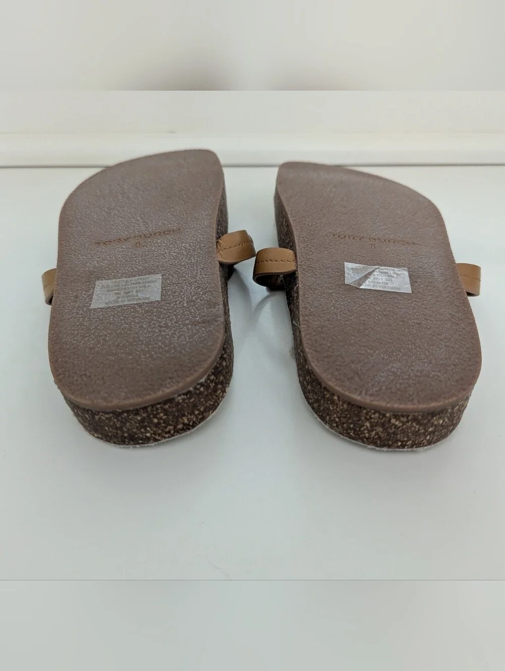 EUC! Tory Burch Miller Cloud Shearling Sandal In Tan Size 8